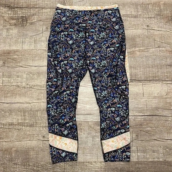 Free People Movement - Lose Your Marbles Leggings - Size Small P - Blue/Peach - Picture 3 of 10